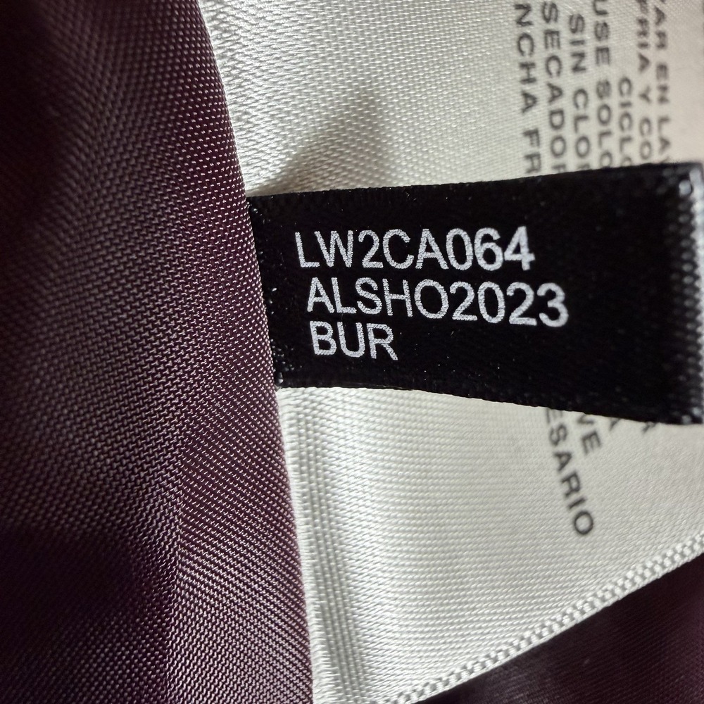 Levi's Zoe Corduroy Puffer Jacket Women's S Burgundy Full Zip Streetwear Casual - Picture 7 of 12